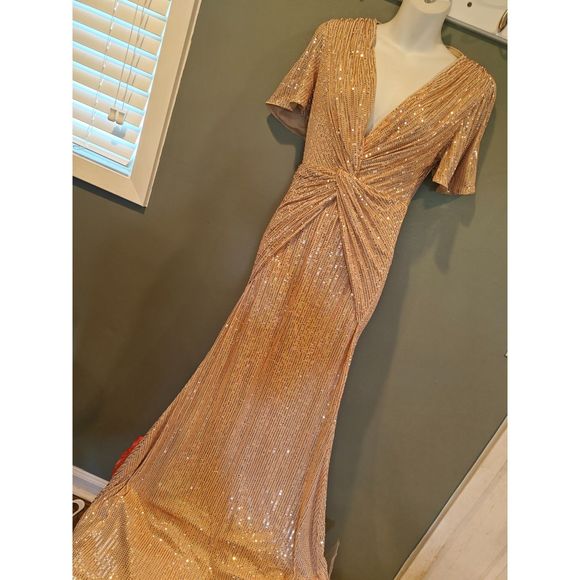 faeriesty medium champagne gold sequin dress - Picture 2 of 3